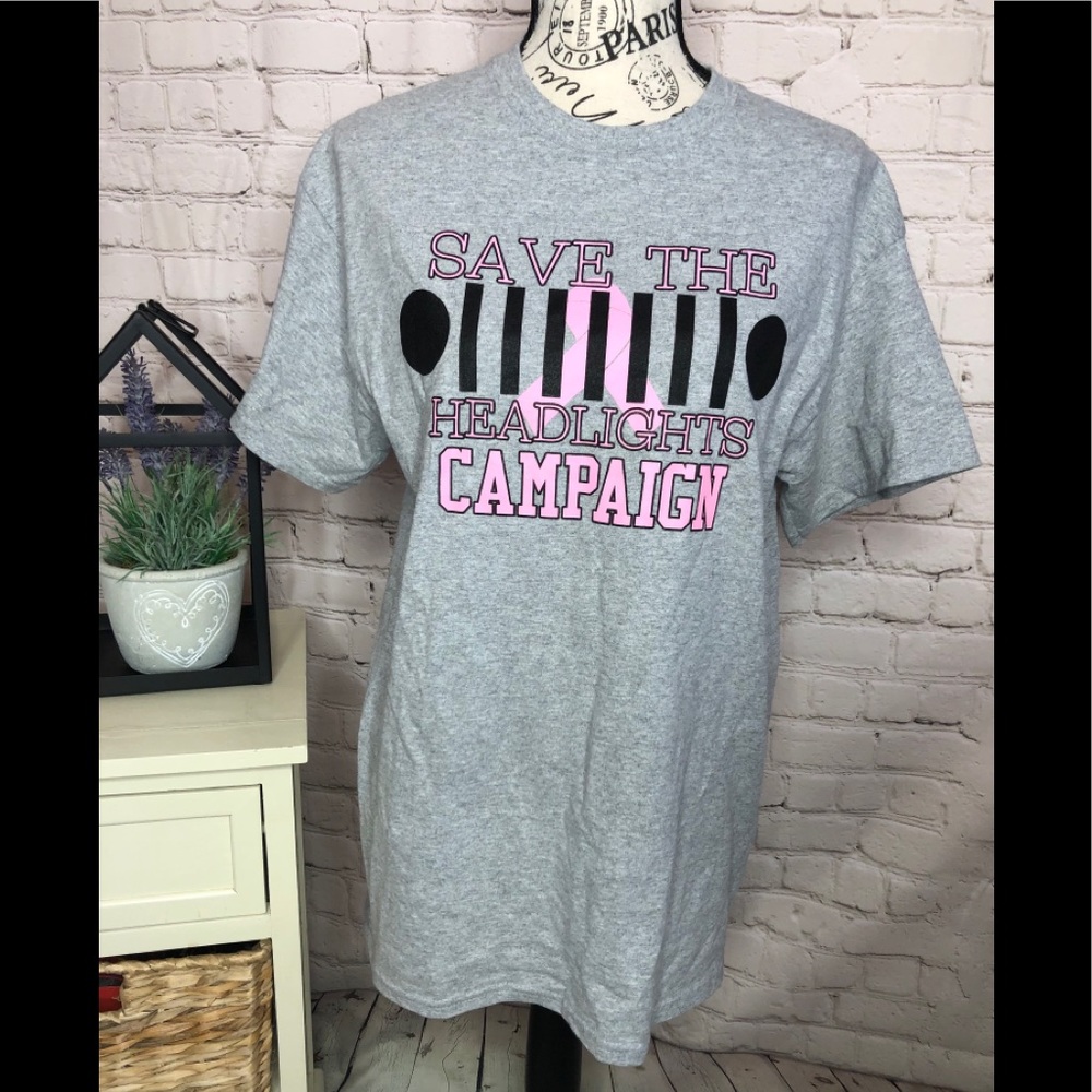 Brand New- Gildan “Save the Headlights” Jeep Top